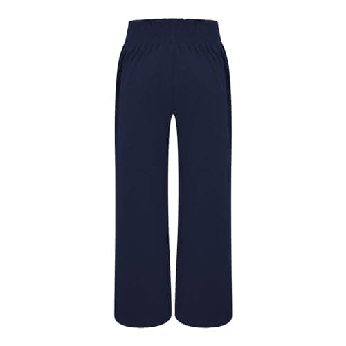 Women's Cotton Linen Wide Leg Trousers for Work