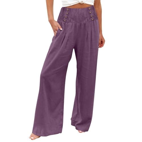 Flowy Wide Leg Palazzo Pants for Women