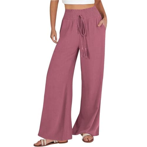 Flowy Wide Leg Palazzo Pants for Women