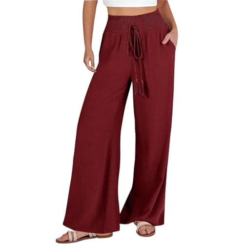 Flowy Wide Leg Palazzo Pants for Women