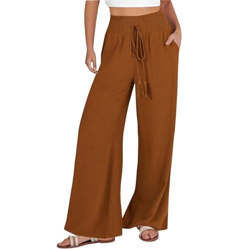 Flowy Wide Leg Palazzo Pants for Women