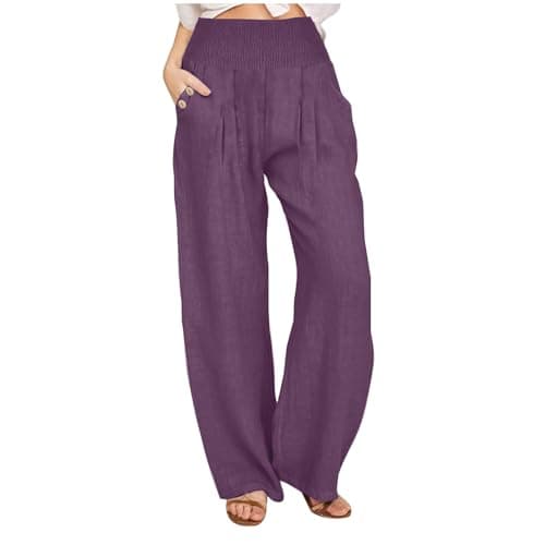 Women's Relaxed Fit Linen Pants