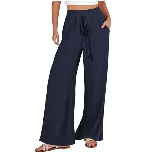 Flowy Wide Leg Palazzo Pants for Women