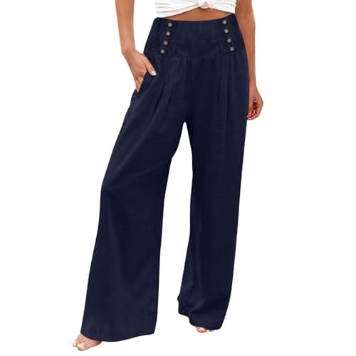 Flowy Wide Leg Palazzo Pants for Women