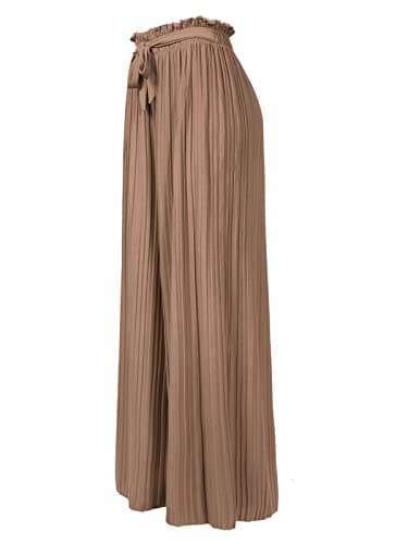 Olivia Women's Ribbon Tie Chiffon Palazzo Pants