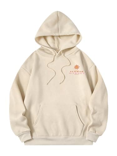 Women's Floral Print Hoodie Sweatshirt with Pocket