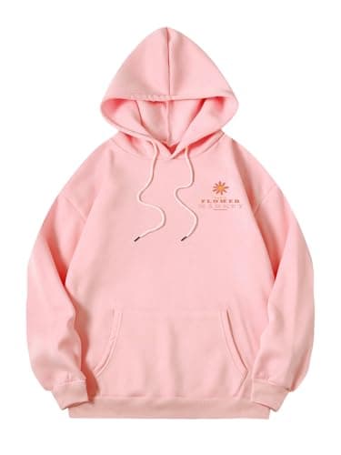 Women's Floral Print Hoodie Sweatshirt with Pocket