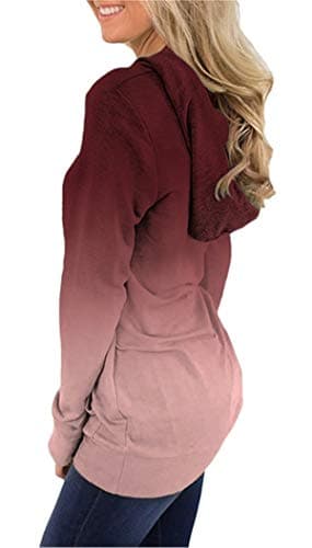 Women's Casual Tie Dye & Floral Print Hoodie Sweatshirt