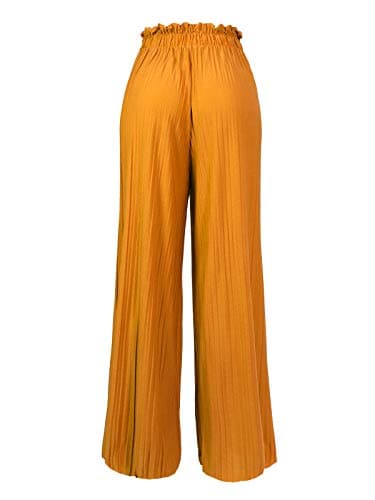 Olivia Women's Ribbon Tie Chiffon Palazzo Pants