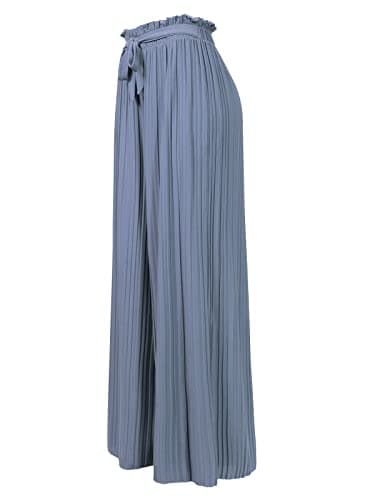 Olivia Women's Ribbon Tie Chiffon Palazzo Pants