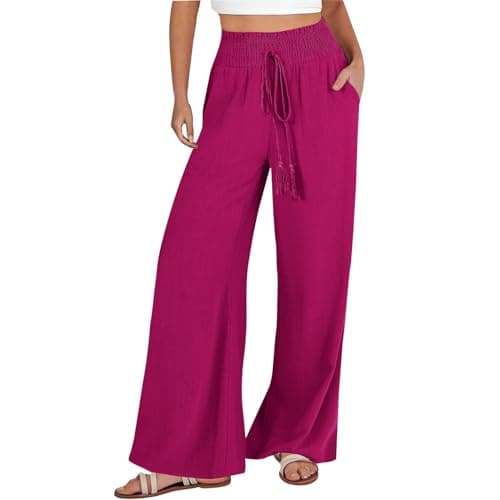 Flowy Wide Leg Palazzo Pants for Women