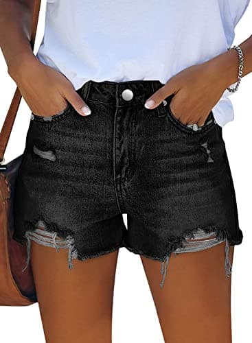 Angerella Women's Ripped Jean Short