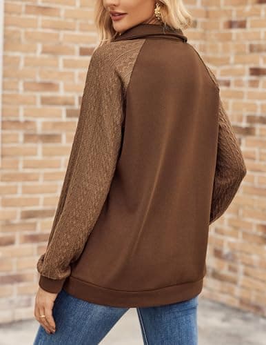 Women's Quarter Zip Fleece Pullover Sweatshirt