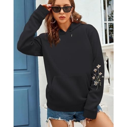 Sulayesh Women's Vintage Floral Hoodie - Cute Boho Sweatshirt