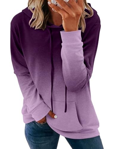 Women's Casual Tie Dye & Floral Print Hoodie Sweatshirt
