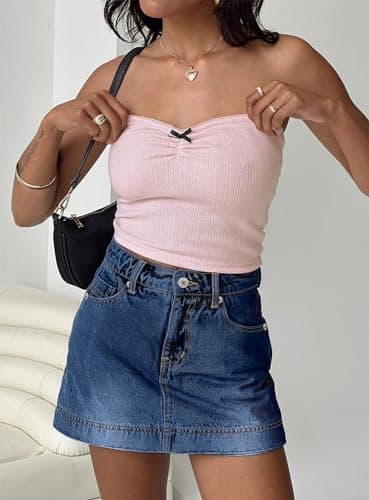 Angerella Denim Mini Cargo Skirt for Women