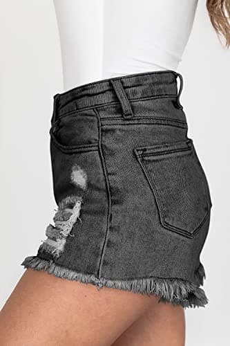 Angerella Women's Ripped Jean Short