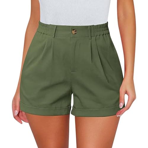 Shusuen Women's Casual Stretch Shorts