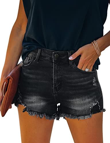 Angerella Women's Ripped Jean Short