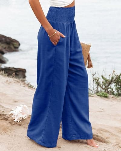 Angerella Women's Stretchy Wide Leg Casual Pants