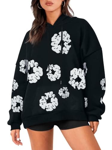 Floral Hoodie for Women - Vintage Y2K Style