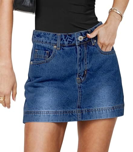 Angerella Denim Mini Cargo Skirt for Women