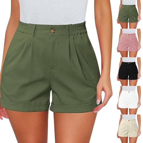 Shusuen Women's Casual Stretch Shorts