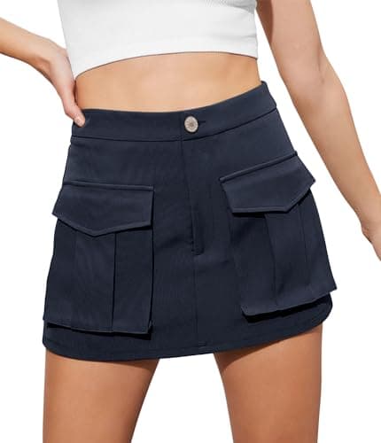 Angerella Denim Mini Cargo Skirt for Women