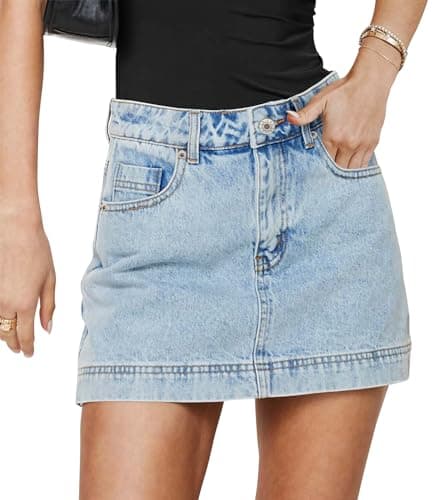 Angerella Denim Mini Cargo Skirt for Women