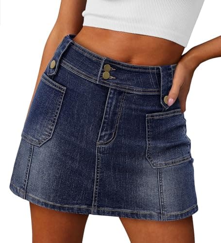 Angerella Denim Mini Cargo Skirt for Women