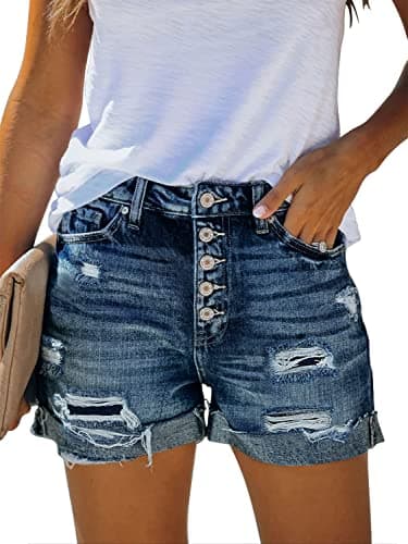 Women's Angerella Ripped Denim Shorts