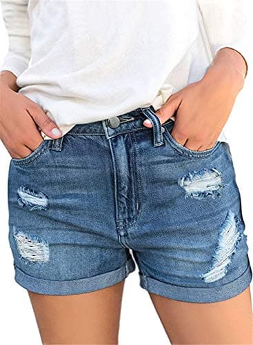 Women's Angerella Ripped Denim Shorts