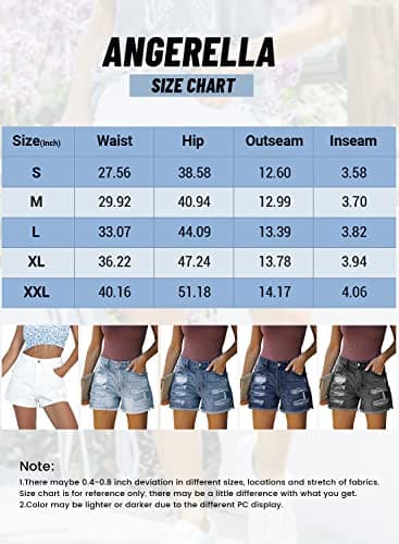 Angerella Women's Ripped Denim Shorts
