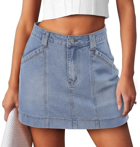 Angerella Denim Mini Cargo Skirt for Women