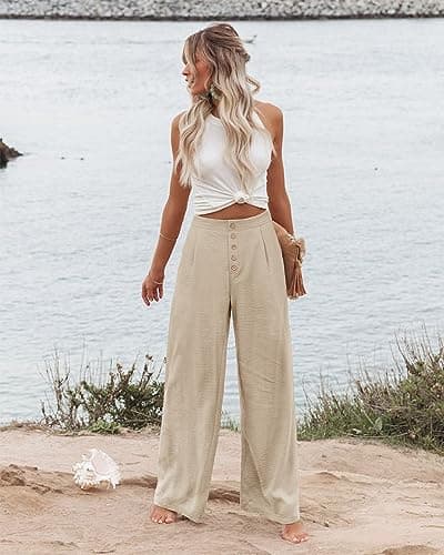 Angerella Women Flowy Palazzo Pants