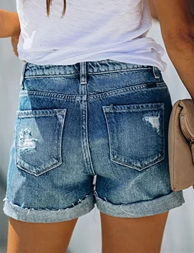 Women's Distressed Denim Shorts