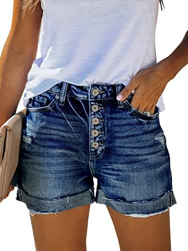 Women's Distressed Denim Shorts