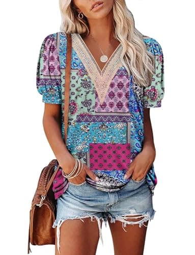 Angerella Floral Print Blouses for Women
