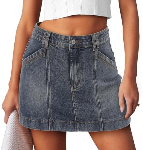 Angerella Denim Mini Cargo Skirt for Women