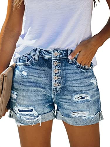 Women's Angerella Ripped Denim Shorts