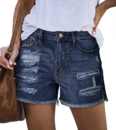 Angerella Women's Ripped Jean Short