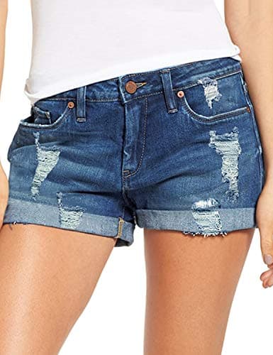 Luvamia Women's Ripped Denim Shorts