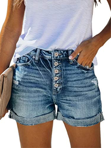 Women's Angerella Ripped Denim Shorts