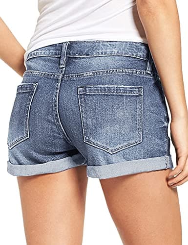 Luvamia Women's Ripped Denim Shorts
