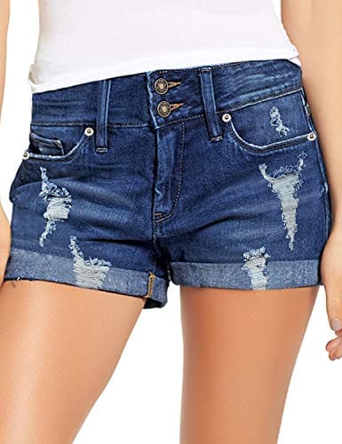 Luvamia Women's Ripped Denim Shorts