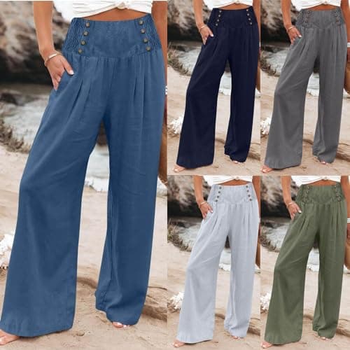 Flowy Wide Leg Palazzo Pants for Women