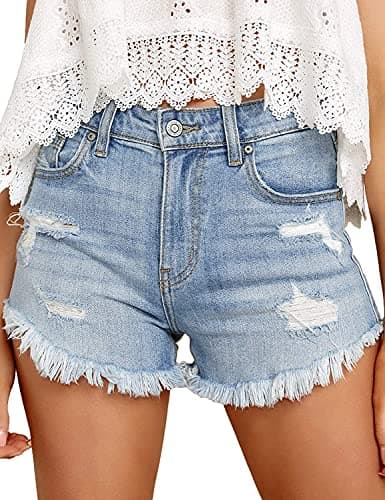 Women's Angerella Ripped Denim Shorts