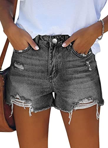 Angerella Women's Ripped Jean Short