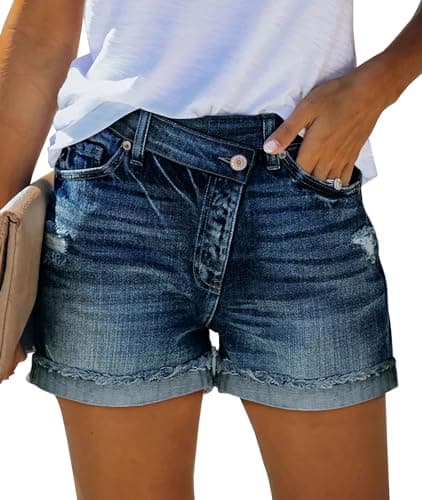 Angerella Women's Ripped Jean Short