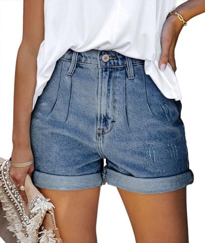 Women's Distressed Denim Shorts